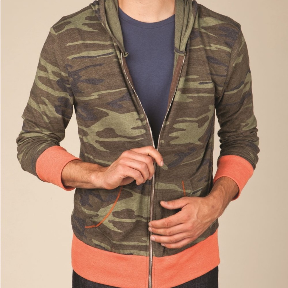Alternative Apparel Camo Adrian Hooded Zip up
